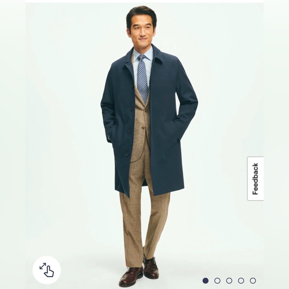 Brooks Brothers Navy Blue Trench Coat